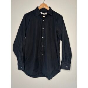 Comme des Garcons PLAY Black Cotton Button Up Shirt Menswear Style Size M
